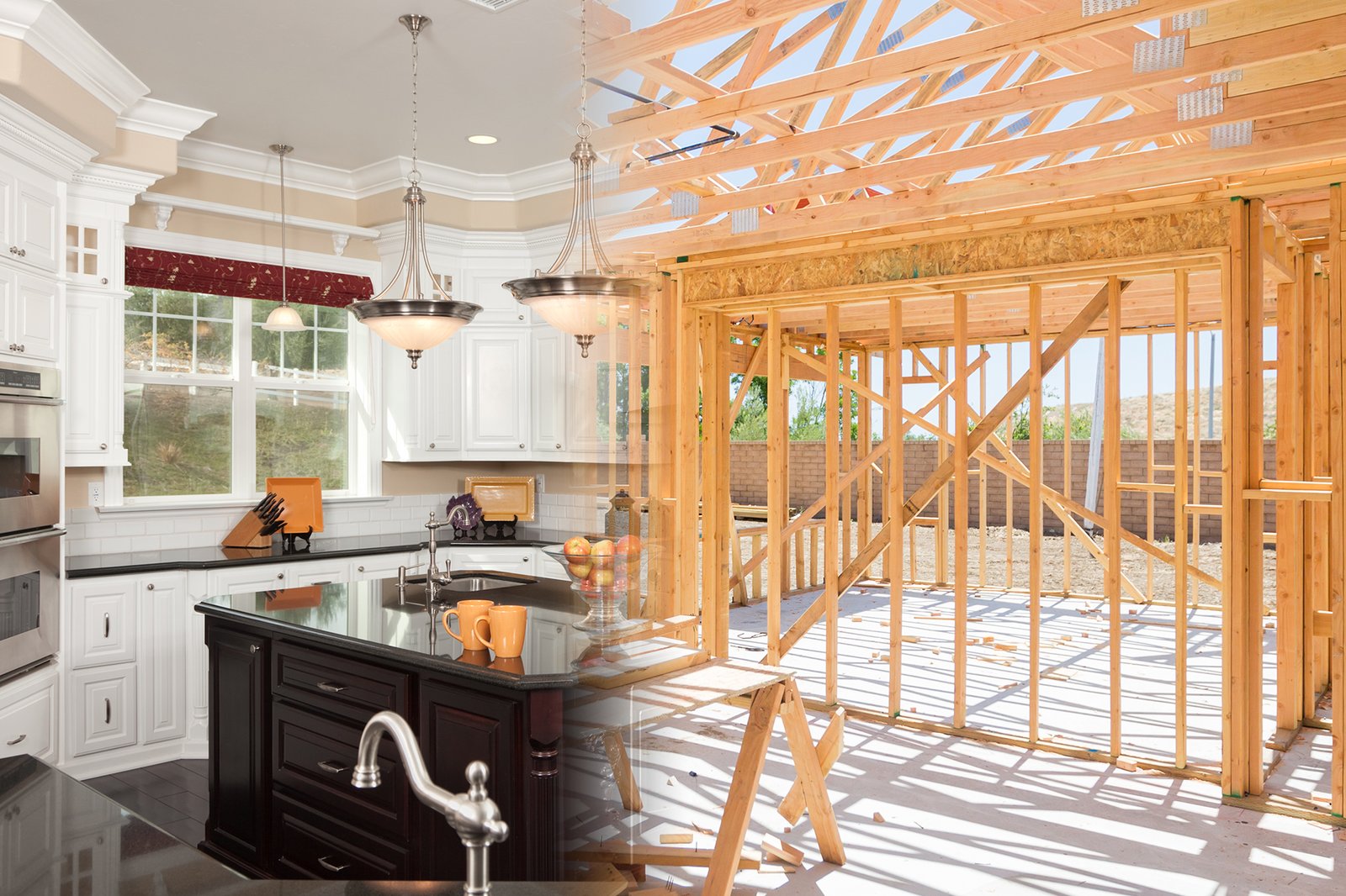 A luxury white mansion